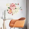 Luxe Peony Flowers Muurstickers Art Home Decor PVC Verwijderbare Vinyl Muurstickers voor Kinderen Woonkamer Decoraties 210420