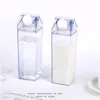 1pcs bouteilles d'eau boîte de lait amusant transparent mode boisson carton bouilloire cadeau parfait boisson carton bouilloire pour jus café thé 2082 v2