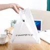 Beyaz Plastik Hediye Paketleme Çantaları Kolu ile Noel Düğün Parti Favor Çanta Şeker Kek Sarma
