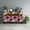 Väggklistermärken Bläckblommor och gröna växter Serie Seamless Wallpaper Living Room Bakgrund Renovering Klistermärke Dekor RW081-100