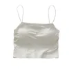 Short Slim All-match Solid Sling Vest Women's Spring and Summer Inner Wear with Chest Pad Tube Top 210507