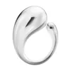 Europeisk och amerikansk stil Enkel Gradientöppning Ring Stor Arc Solid 925 Sterling Silver Fashion Trend Smycken