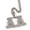 Hip Hop Iced Out Custom Brev Namn Halsband Full Diamond Rock Candy Letters DIY Stitching Kombination Personlighet Halsband