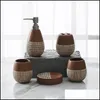 Aessories Bath Home Gardeth Aessory Set Retro Retrowash Cup Cramic Want Want 4-часовые мыть