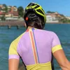 2021 Summer Womens Short Sleeve Cycling Jersey Set Skinsuit Jumpsuit Maillot Bicycle Ropa Ciclismo Gel Pad XM0069924288
