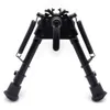 Black Adjustable Aluminum 6''-9'' inch Tactical Bipod Heavy Duty Swivel 30° Tiltable Model With Pod-lock Handle