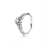 Kvinnors 925 Sterling Silver Wedding Rings Cubic Zirconia Diamonds för Pandora Style Charm Diamond Ring Fashion Engagement Ladies Present med låda