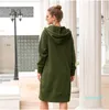 Kvinnors Tröjor Hoodie Klänning Kvinnor Höst Vinter Top Casual Plain Sweatshirt Elegant Långärmad Hooded Loose Truien Dames