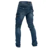Męskie spodnie jeansowe do jazdy na motocyklu Moto Jeans Spodnie ochronne z 4 X odpinanymi ochraniaczami na kolana i biodra z certyfikatem CE
