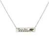 Mother039s Day Gift Mama Bear Animal Alphabet Good Friend Stainless Steel Necklace FSJB7300754
