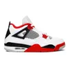 Bred 4 Hommes Basketball Chaussures 4s Black Cat White Cement Fire Red University Blue Hommes Femmes Trainer