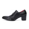 Italiaanse mannen formele schoenen klinknagels echte lederen zakenschoenen vergroten hoogte mannelijke brogue schoenen groot formaat