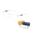 Högkvalitativa Womans Solglasögon Transparent Lens Fashion Mens Sun Glasögon 2184 Lyxigt UV-skydd Män Designer Glasögon Gradient Metal Hinge Eye med originallåda