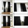 Treatments Textiles Home & Garden 2Pcs/Set 100*250 Black Curtain Window Curtains For Kids Boys Girls Living Room Elegent Be Drapes Cortinas