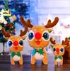 Alta qualidade com sinos pelúcia elk brinquedo de natal cervos boneca crianças dando presentes decorações bonitos de natal