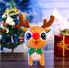 Weihnachtsdekoration Cartoon Deer Plüsch Elk Stuff Puppe Weihnachten Spielzeug Nette Wohnkultur Geschenk Ornament mit Glocke