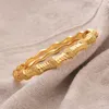 Bangle Dubai 1pcs/Lot Gold Color Bracletballets для женщин -девочка Ислам мусульманский арабский ближневосточный свадебный медный украшение Bresslate melv22