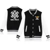 New Japan Anime One Piece Baseball Jacket Coat Pink Hoodie Monki Jacket Luffy Sweatshirt Pullover Streetwear Trafalgar Oversize X0710