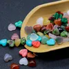 Heart Stone Cabochon Love Chakra Beads Gemstone Healing 20pcs 10mm Crystal Stones many Colors Wholesale for Jewelry making