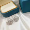 Pendientes de plata de ley 925 pura de marca de nuevo estilo, bonitos pendientes con pasador de flor rosa, marca de lujo fina de diamantes, calidad superior Lady246t