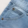 Men's Shallow Light Blue Fashion Denim Shorts Men's Summer Large Size Hole Fashion Simple Jeans Size 28-42 X0621