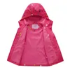 여자 겨울 재킷 방수 키즈 소녀 겉옷 Windproof Hoodie 스포츠 어린이 폴라 양털 따뜻한 코트 211011
