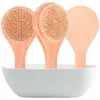 Sucha wanna Body Bretch Back Scrubber Anti-Slip Krótki drewniany uchwyt Natural Bristles Prysznic Złudnie Masażer CG001