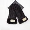 High-quality winter leather gloves and wool touch screen rabbit fur cold - resistant warm sheepskin fingers a329