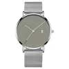 Mens Watches Ultra-thin Stainless Steel Watch Sports Leisure Quartz Wristwatch Complete Calendar Date Clock Masculino Relogio237z