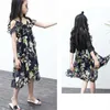 YUBAOBEI Summer Girls Off Shoulder Dress Children's Bohemia Style Sleeveless Chiffon Flower Dress Clothes For Girls 12 Years Old Q0716