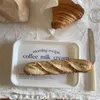 Kök förvaringsorganisation 1st Matplastdessert serverar TRAY TEA Frukost Bread Snack Plate Plates Square Cosmetics Dish