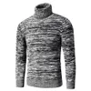 TFU Men Autumn Casual Mixed Color Cotton Fleece Turtleneck Sweater Pullovers Winter Fashion Warm Thick 210909