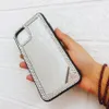 Mirror Fashion Designers Telefonfodral för iPhone 12 Mini 11 Pro XR XS Max 7 8 Plus Square Coque Crystal Cover