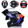 Capacetes de motocicleta O mais recente Dot Flip Capacete Modular Double Lens Double Face Safety Casco Capacete Casque Moto