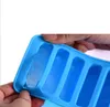 Silikon Ice Cream Tools Popsicle Cube Brick Freeze Mold Pudding Gelé Chokladkakor Mögel Köksverktyg 4 Färger