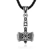 Yutong Vikings Pendant Necklace Mjolnir Pendant North Halsband Rostfritt stålkedja Norse Viking Jewelry BP8-4822391