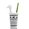 8 inch Unieke Coconut Tree Rigs Cup Esdoornblad Starbucks Cups Groen Rood Zwart Dik Glas Bong Kleine Recycler Waterleidingen 14.4mm