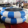 Customized other sporting goods 2.5m Diameter Inflatable Water Trampoline Bounce Platform Swim Game Fun Bouncers Equipment with pump by ship/train