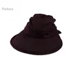 Summer Fashion Korean Style Bowknot Big Visor Cap Color Matching Beach Sun Hat TT@88 G220301