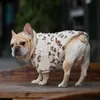 Vêtements de luxe pour animaux de compagnie, vêtements d'hiver à la mode, imprimé léopard, bouledogue français, manteau doux de styliste, fourrure moyenne, sweat à capuche, mignon chien bébé