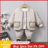 Moda Giyim Setleri Bebek Erkek Giyim Modelleri Pamuk-Yastıklı Ev Çocuklar Için İki Parçalı Takım Elbise 1-6 Yaşında 210908