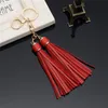 Keychains pu lederen kwastje sleutelhanger voor vrouwen sleutelen tas charme sleutels porte cle llavero sleutelhanger miri22