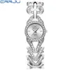Frauen Uhren CRRJU reloj mujer Klassische Mode bling Diamant Armbänder Kleid Armbanduhr für Damen edelstahl Uhr 210517