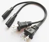 USA 2Pin Male Plug to IEC 320 C7 Socket Cord For Digital Camera, Nema 1-15P Travel Power Cable/4PCS