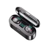 TWS F9 Drahtloser Kopfhörer Sport Bluetooth-Kopfhörer Touch Mini-Ohrhörer Stereo-Bass-Headset mit 2000-mAh-Ladekoffer Power Bank Hi-Fi-Anschluss für Mikrofon