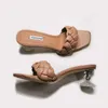 透明ハイヒールの女性サンダル織りファッションスタイルノーブルブランドデザイン女性夏の靴熱い販売パーティーレディースサンダルY0608