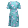Kadınlar Kısa Kollu Hamile Annelik Elbise Çiçek Annelik Sundress Sıcak Moda Çiçek Baskı Mini Vestidos Kazak Artı Boyutu Q0713