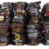 Bracelet en cuir en cuir cadeaux Cadeaux Punk Biker Jesus Skull Vintage Bangle bracelet