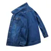 Plus Size 6XL 7XL 8XL Classic Blue Men's Denim Jacket Multi-pocket Casual Spring Autumn Male High-quality Brand Clothes 211110