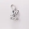 925 Silver Bröllopsmycken gör Pandora Sweet Cat DIY Charm Animal Twists som förvandlas till armband Mors daggåvor för fru Kvinnor Par Kedja Pärla 798011S16